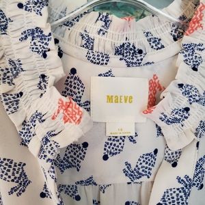 Anthropologie Maeve rayon blouse size 10